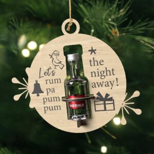 Shooter Liquor Bottle holder Ornament Set SVG laser cut file , Christmas ornaments, Ornaments SVG, Best seller,Svg, Dxf