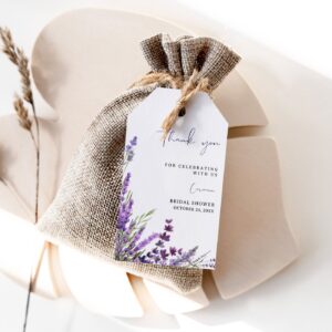 Wedding Favor tags, Lavender wedding Favor tags printable, Wedding thank you tags download, floral wedding Favor tags p