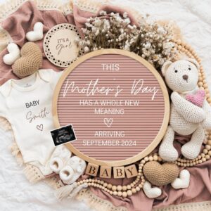 Mother's day Digital Pregnancy Announcement, Gender Neutral Editable Template, Floral Baby Announcement, Personalized ba
