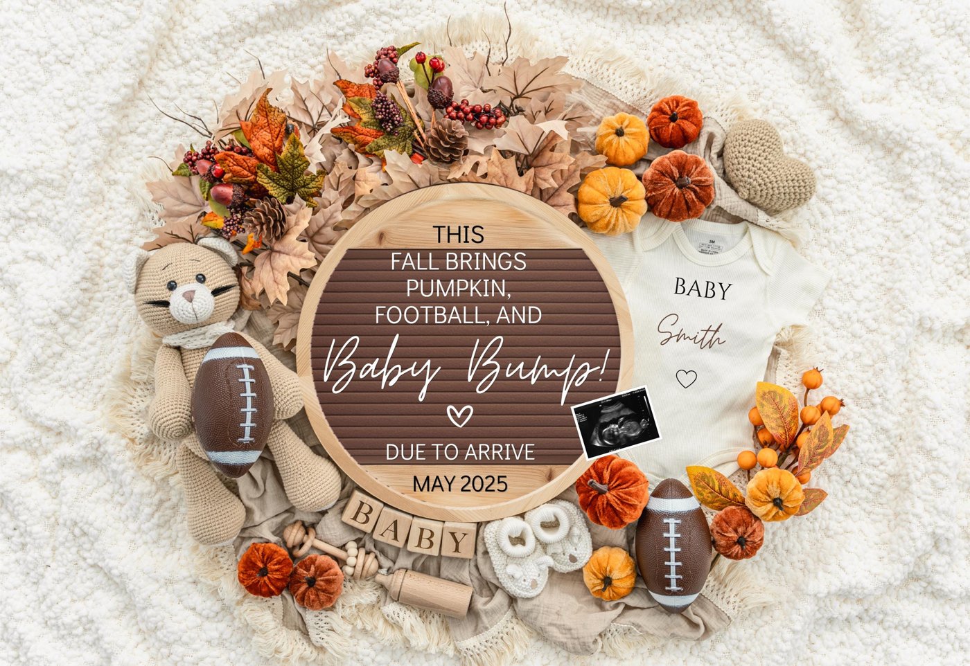Game Fall Pregnancy Announcement Digital Baby Announcement Autumn Gender Neutral Gender Reveal Boy Social Media Reveal F