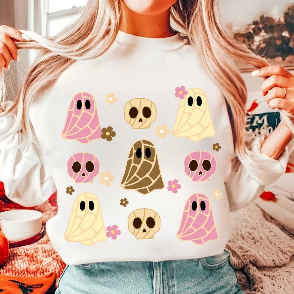 Spooky Conchas PNG, Mexican Ghost Png, Mexican Conchas Ghost, Mexican Halloween Ghost, Dia de Muertos, Halloween Png, H