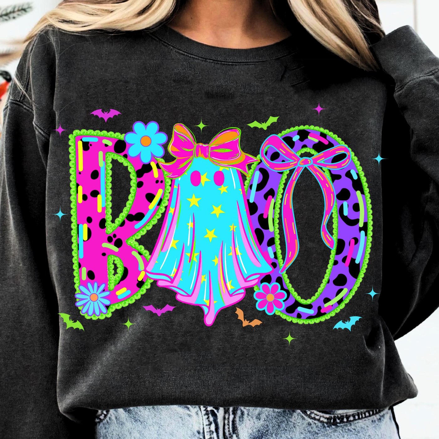 Neon Boo Halloween Png, Drip Spooky Vibes Png, Halloween Scary Shirt Design, Halloween Ghost Neon Png, Boo Ghost Coquett