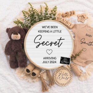 Digital Pregnancy Announcement / Pregnancy Reveal / Social Media / Gender Neutral / Facebook / Instagram / Boho / Little
