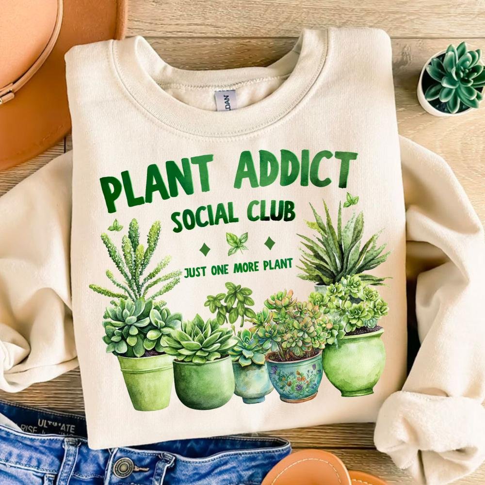 Plant Addict Social Club Png, Sublimation Design, Just One More Plant Png, T-Shirt Design, Digital Download Png, Funny P