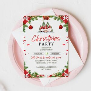Editable Christmas Party Invitation, Christmas Party Invitation, Party Announcement, Printable Template, Christmas Invit