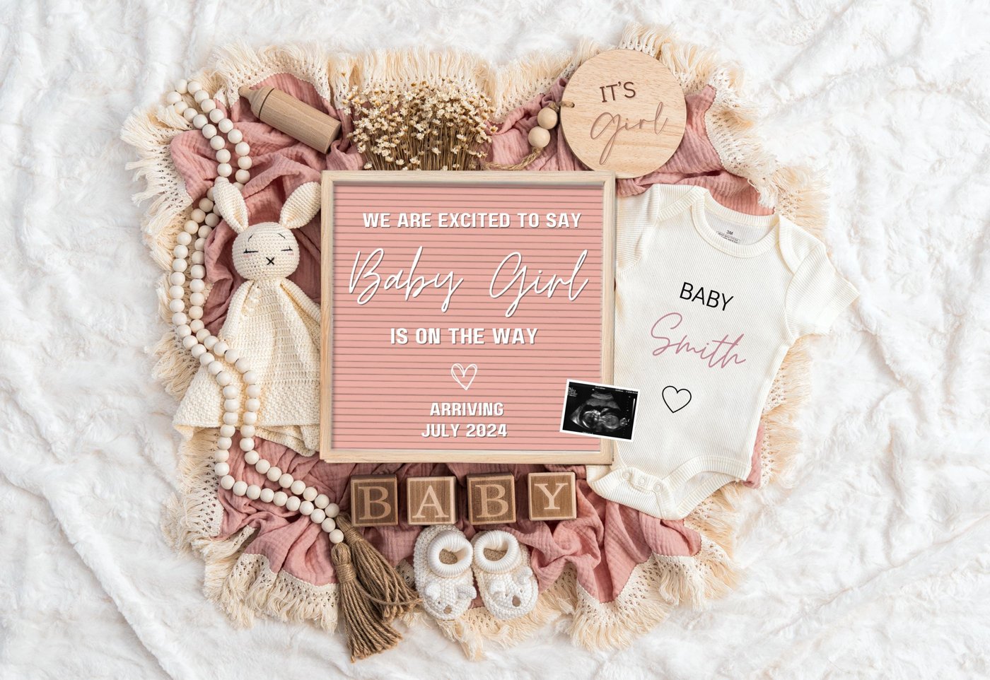 Little Sister Pregnancy Announcement Digital Baby Announcement Gender Reveal Instant Download Social Media Reveal Baby G