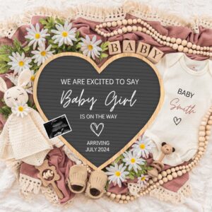Girl Pregnancy Announcement Digital Baby Announcement Girl Gender Reveal Social Media Reveal Editable Template Its a Gir