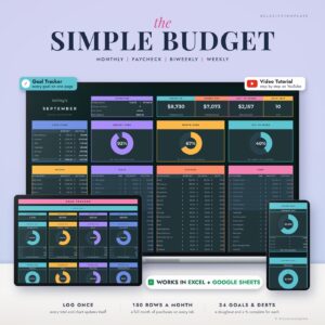 Simple Budget Planner Google Sheet Monthly Budget Spreadsheet Paycheck Budget Template Simple Weekly Financial Planner B