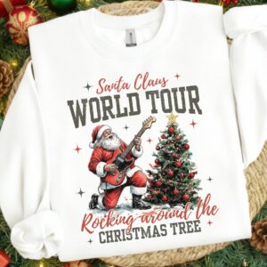 Santa Claus World Tour Png, Cute Christmas PNG, Preppy Christmas Brushstroke Png, Holiday Movies Png, Merry Xmas Digital