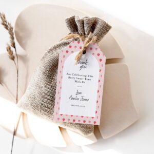 Editable Strawberry Baby Shower Favor Tags, Berry Sweet Baby on the Way Invite Berry Sweet Baby shower Favor Tags, baby