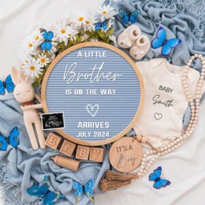 Spring Boy Pregnancy Announcement Digital Baby Announcement Boy Gender Reveal Social Media Reveal Editable Template Its