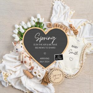Spring Pregnancy Announcement Digital Baby Announcement Gender Neutral Social Media Reveal Keeping a Secret Gen