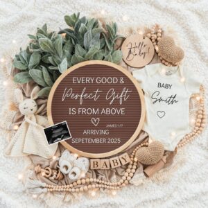 Digital Pregnancy Announcement / Pregnancy Reveal / Social Media / Gender Neutral / Facebook / Instagram / Boho / Person