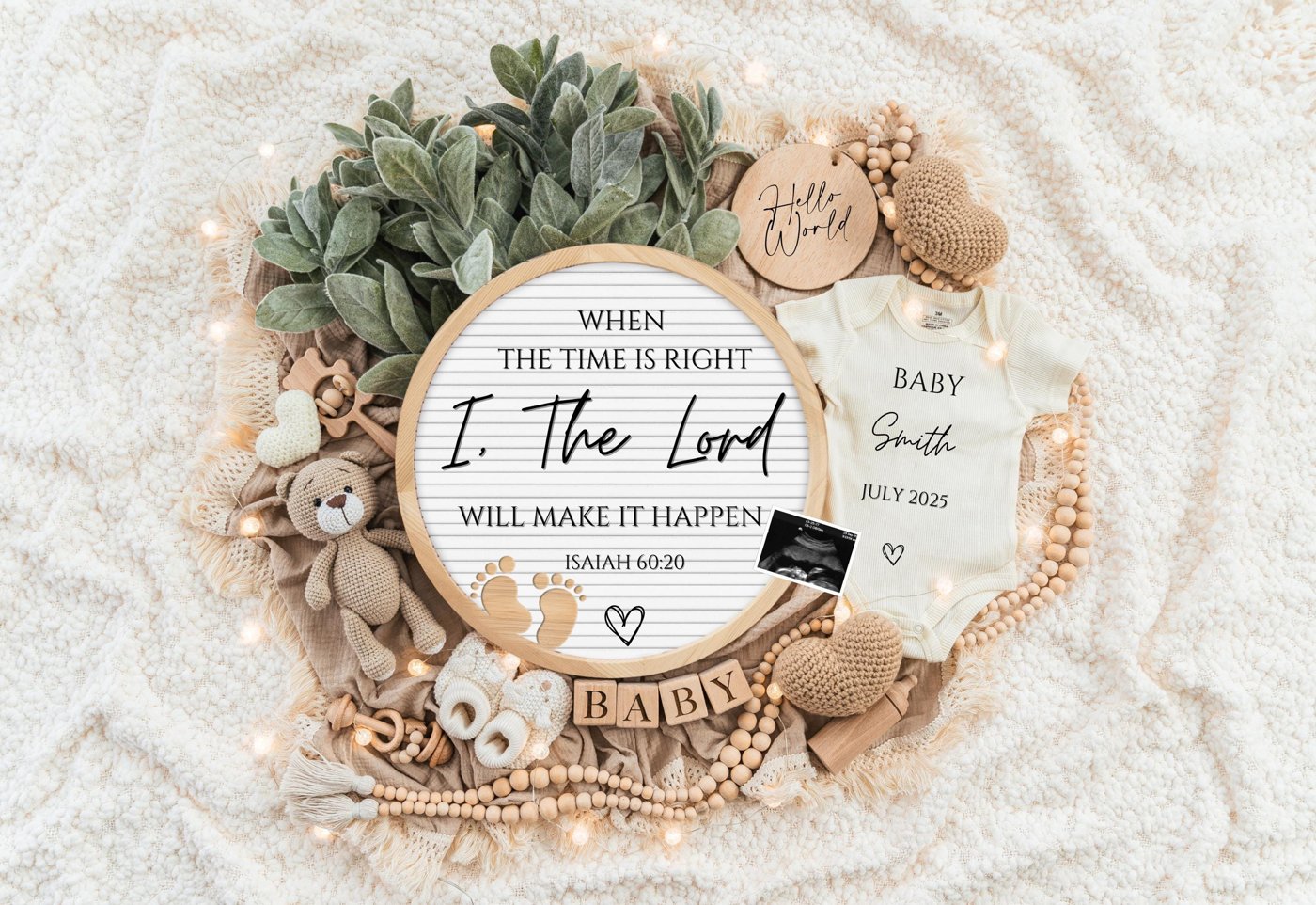 Digital Pregnancy Announcement / Pregnancy Reveal / Social Media / Gender Neutral / Facebook / Instagram / Boho / Person