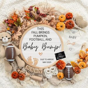 Game Fall Pregnancy Announcement Digital Baby Announcement Autumn Gender Neutral Gender Reveal Boy Social Media Reveal F