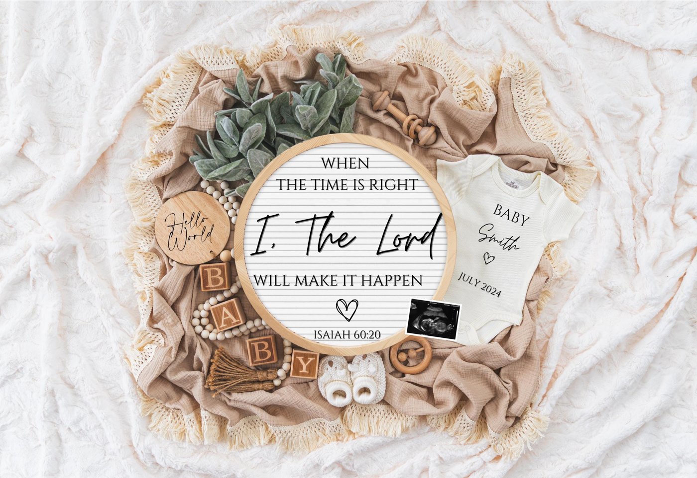 Pregnancy Announcement Digital Baby Announcement Instant Social Media Reveal Idea Neutral Baby Announcement Religious Sc