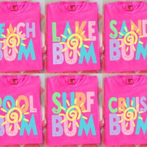 Lake Bum & Pool Bum PNG Bundle Beach Bum, 6 Summer PNGs, Surf Bum, Sand Bum, Trendy Summer Sun Design, Distressed Beach