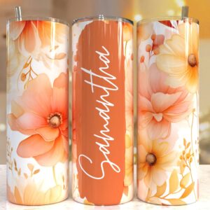 Add your own text Floral tumbler, 20oz Skinny Tumbler Sublimation Designs Tumbler PNG File Digital Download, Colorful F