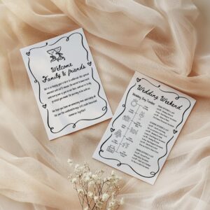 Printable Handdrawn Wedding Welcome Letter & Timeline | Editable Guest Note Template | Hand-Drawn Wedding Events Schedul