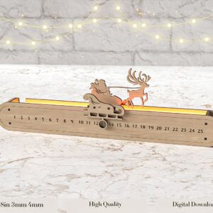 Days Until Christmas Countdown Calendar Bauble Svg Laser Cutting Files - Christmas Calendar Svg Laser Cut Files For Glow
