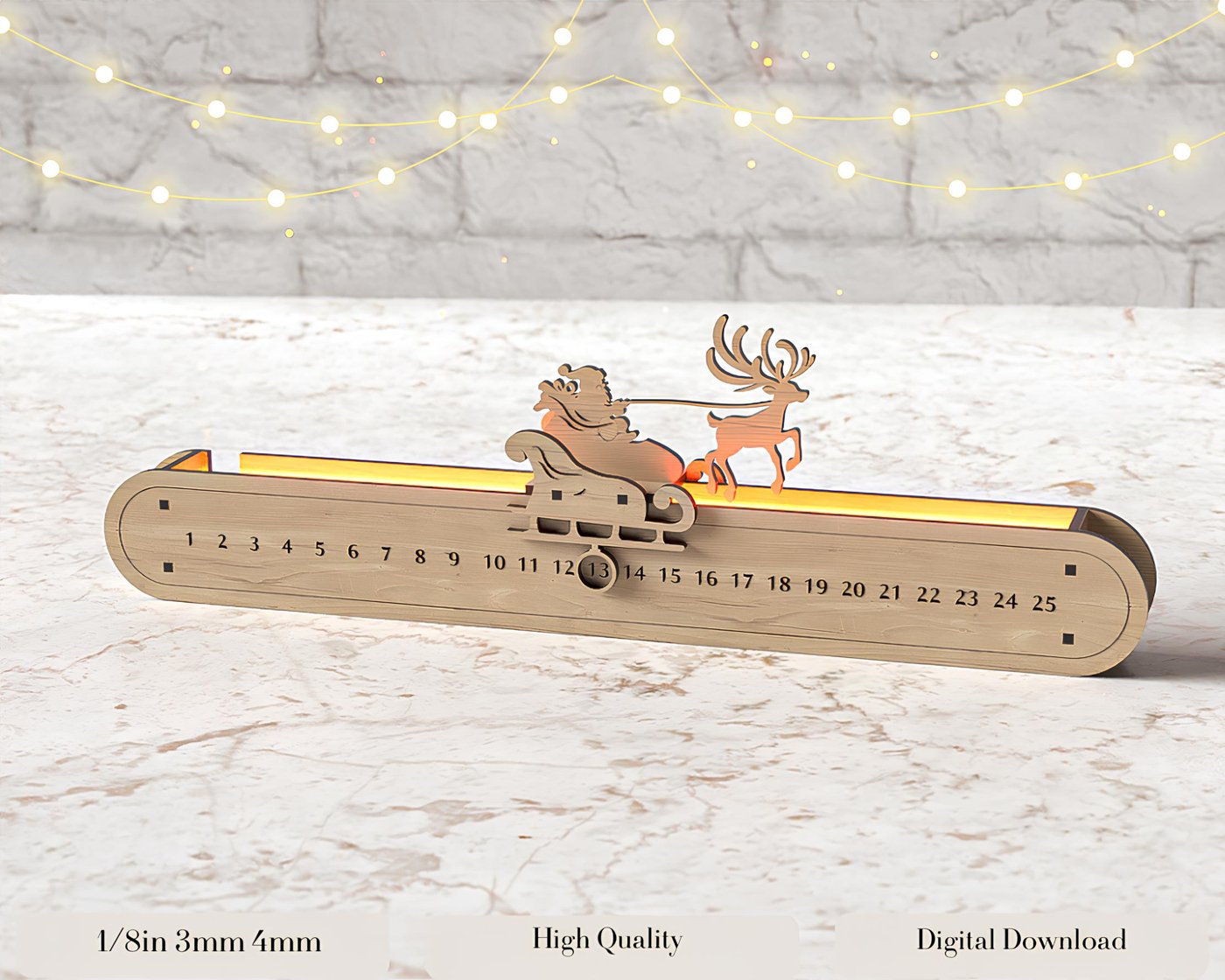 Days Until Christmas Countdown Calendar Bauble Svg Laser Cutting Files - Christmas Calendar Svg Laser Cut Files For Glow