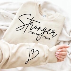 You Are Stronger Than The Storm SVG PNG, Boho Self Care, Motivational Svg, Positive Daily Affirmations Svg Png, Sleeve D