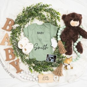 Digital Pregnancy Announcement, Gender Neutral Baby Announcement, Downloadable Editable Template, Social Media Reveal