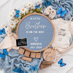 Spring Boy Pregnancy Announcement Digital Baby Announcement Boy Gender Reveal Social Media Reveal Editable Template Its