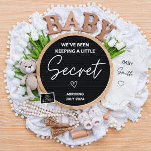 Spring Pregnancy Announcement Digital Baby Announcement Gender Neutral Social Media Reveal Keeping a Secret Gen