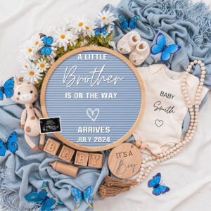 Spring Boy Pregnancy Announcement Digital Baby Announcement Boy Gender Reveal Social Media Reveal Editable Template Its