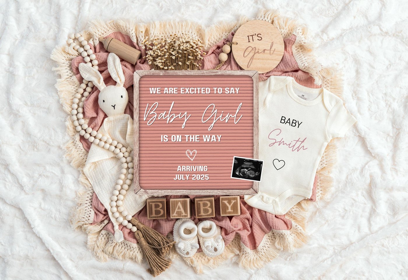 Little Sister Pregnancy Announcement Digital Baby Announcement Gender Reveal Instant Download Social Media Reveal Baby G