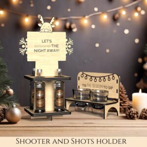 Shooter Liquor Bottle and shots holder, Oval Ornament Set SVG laser cut file , Christmas ornaments, Ornaments SVG, Best