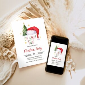 Editable Christmas Party Invitation, Christmas Party Invitation, Party Announcement, Printable Template, Christmas Invit