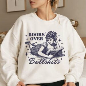 Boos over Bullshits, SVG PNG File, Trendy Vintage Bookish Retro Art Design for Graphic Tees, Tote Bags, Stickers, Sublim