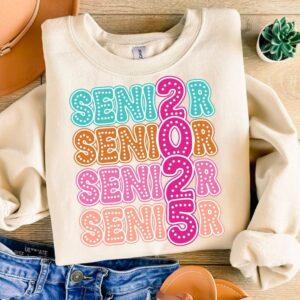 Senior 2025 PNG, Retro Graduation PNG, Sublimation Design, Digital Download Png, High school Senior Shirt Design, Class