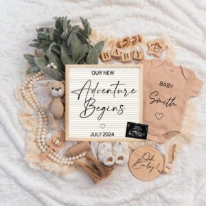Floral Digital Pregnancy Announcement / Pregnancy Reveal / Social Media / Gender Neutral / Facebook / Instagram / Boho /