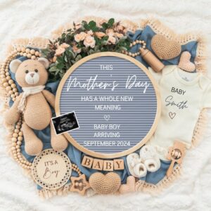 Mother's day Digital Pregnancy Announcement, Gender Neutral Editable Template, Floral Baby Announcement, Personalized ba
