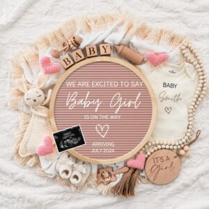 Girl Pregnancy Announcement Digital Baby Announcement Girl Gender Reveal Social Media Reveal Editable Template Its a Gir