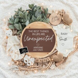 Digital Pregnancy Announcement / Pregnancy Reveal / Social Media / Gender Neutral / Facebook / Instagram / Boho / Person