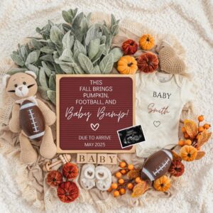 Fall Game Fall Pregnancy Announcement Digital Baby Announcement Autumn Gender Neutral Gender Reveal Boy Social Media Rev