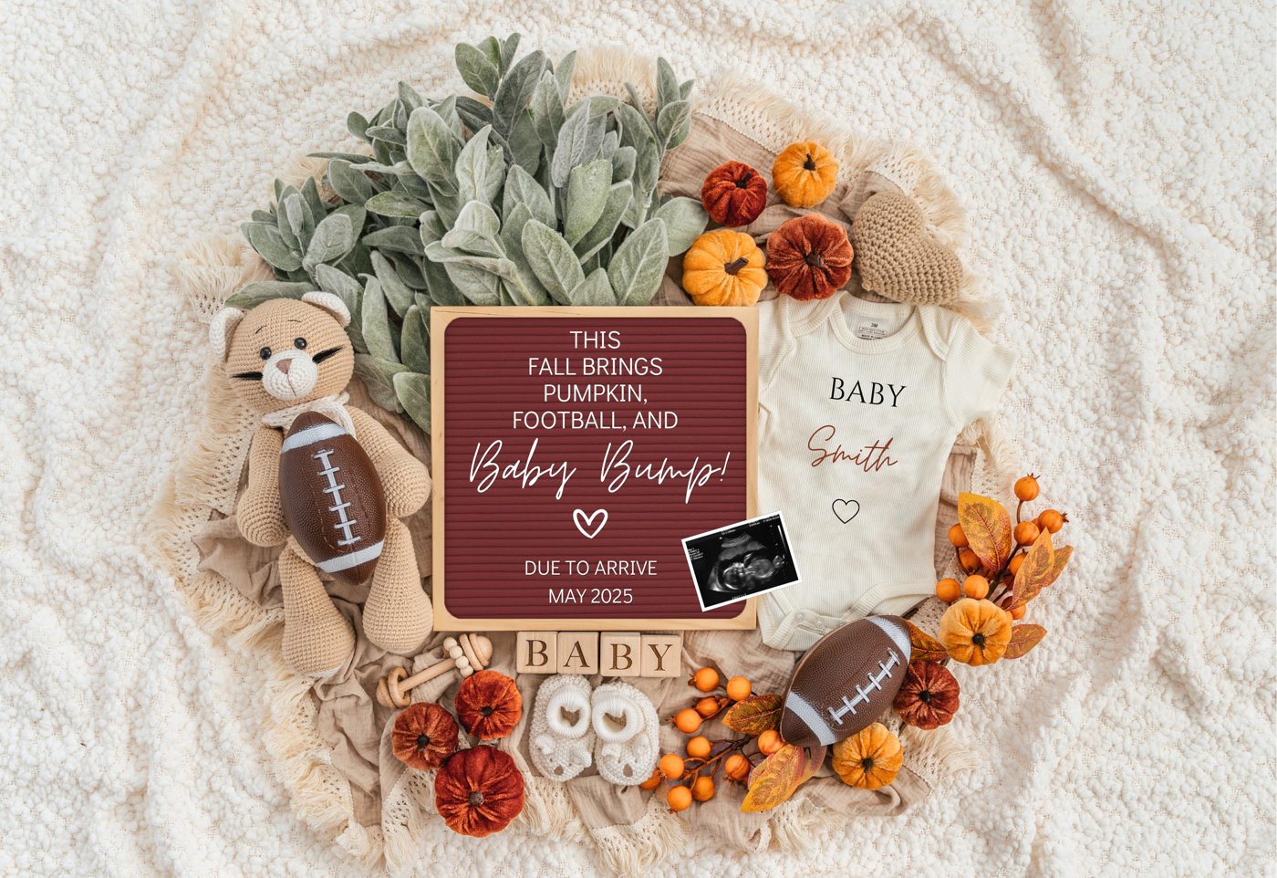 Fall Game Fall Pregnancy Announcement Digital Baby Announcement Autumn Gender Neutral Gender Reveal Boy Social Media Rev