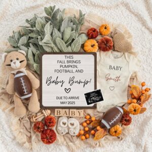 Fall Game Fall Pregnancy Announcement Digital Baby Announcement Autumn Gender Neutral Gender Reveal Boy Social Media Rev
