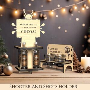 Shooter Liquor Bottle and shots holder, Oval Ornament Set SVG laser cut file , Christmas ornaments, Ornaments SVG, Best