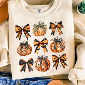 Halloween Pumpkin Coquette Png, Spooky Season png, Fall Coquette Png, Coquette Bow Png, Halloween Png, Halloween Leopard