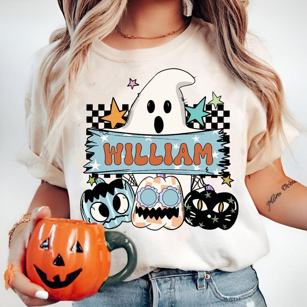Retro Halloween custom name Png, Halloween png, Girly Halloween png, Spooky Season Png, Halloween Vibes Png, Aesthetic P