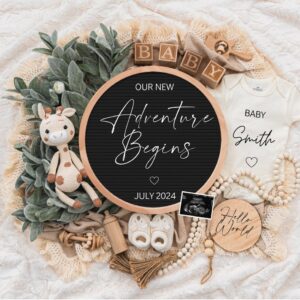 Digital Pregnancy Announcement / Pregnancy Reveal / Social Media / Gender Neutral / Facebook / Instagram / Boho / Person