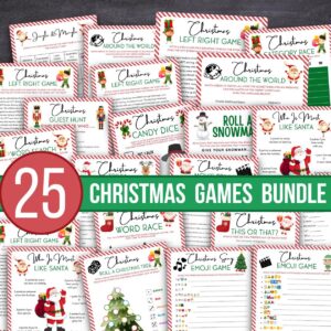 Printable Christmas Game Bundle | Christmas Party Games | Christmas Family Games | Christmas Trivia | Christmas Games Pr