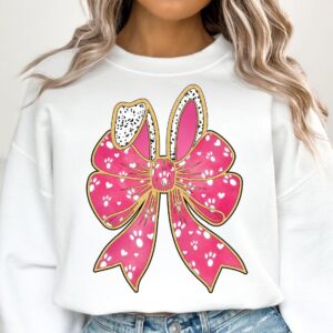 Pink Easter Bow PNG, Happy Easter png, PNG, Easter Brushstroke png, Girls Easter Png, Bunny Ears, Bunny Bow Png