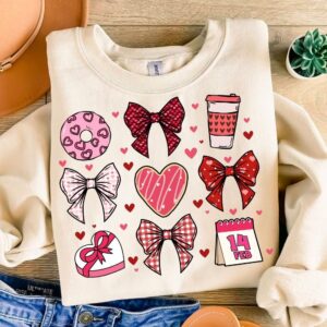 Valentine bow png, Valentine Coquette Png, Valentine's Day, Love Png, Sublimation Designs, Retro Valentine Png