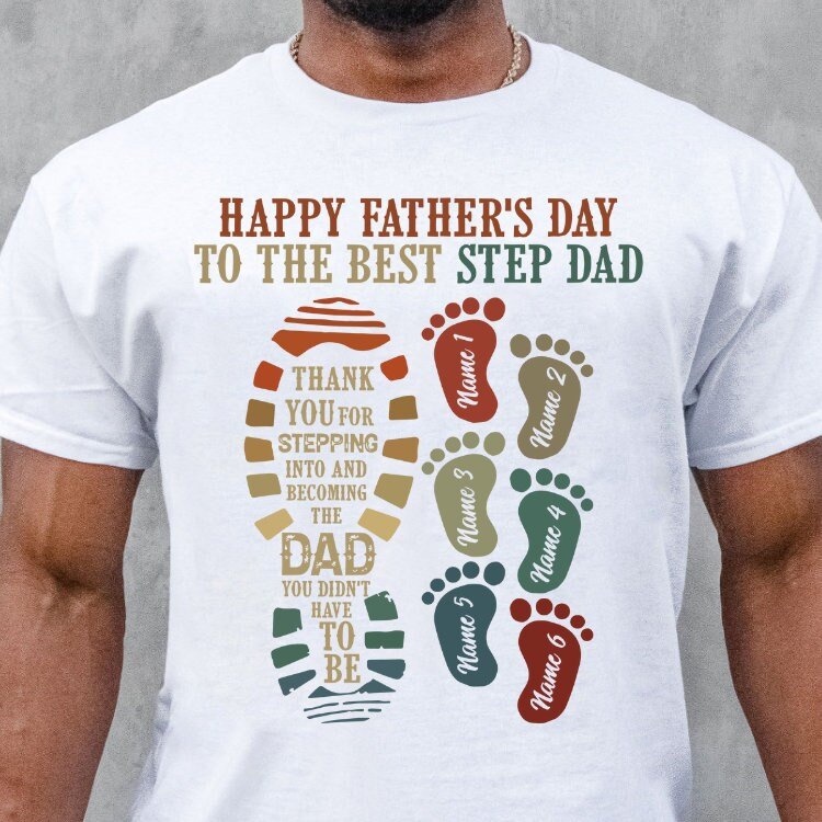 Happy Father's Day To The Best Step Dad PNG, Father's Day PNG, Best Dad Ever Png, Sublimation Design, Digital Download,